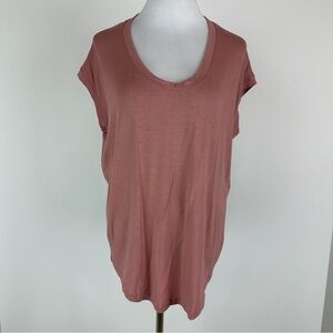 Athleta Pink Mauve Soft Tee Size Medium